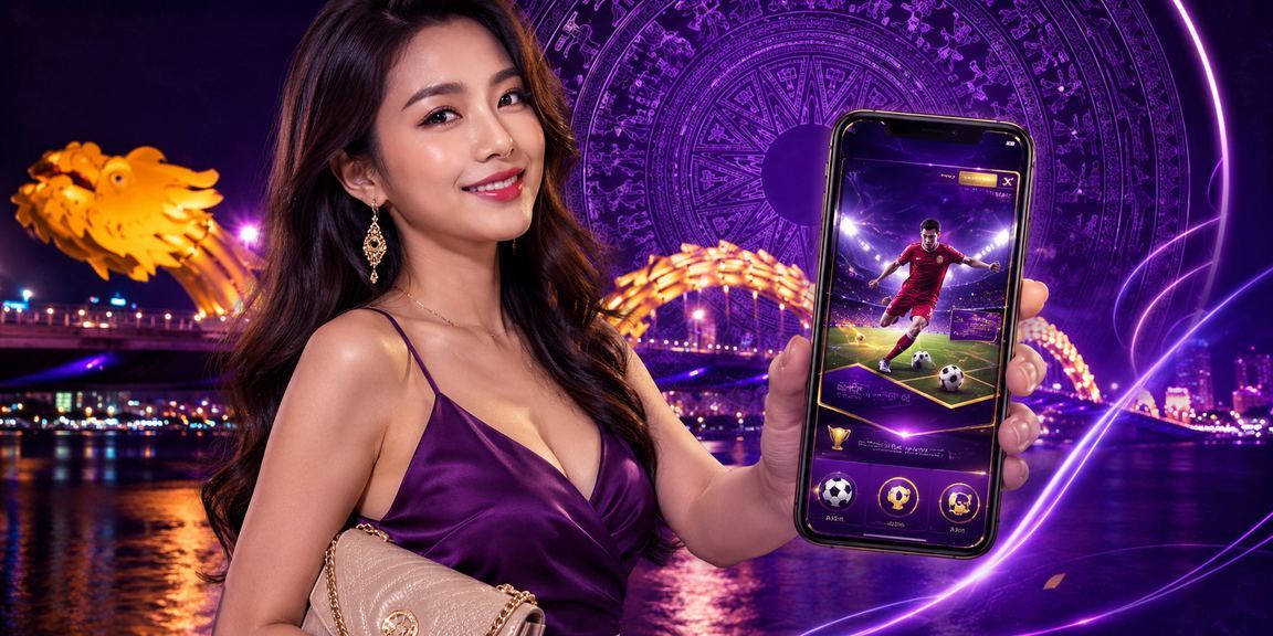 Ánh đèn neon rực rỡ tại Đà Nẵng trong không khí cá cược thể thao trực tuyến sôi động