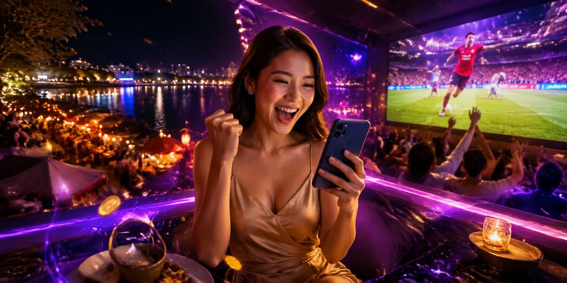 Người dùng trải nghiệm casino trực tuyến trên điện thoại tại chợ đêm Hà Nội sôi động