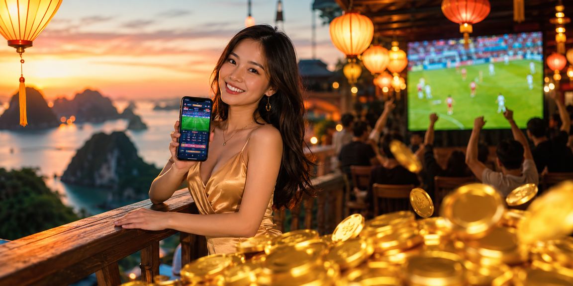 Người dùng trải nghiệm cá cược esports dưới ánh đèn lồng Hội An rực rỡ